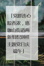 党群连心粽香浓，珞珈山街道两新组织别样主题党日庆端午