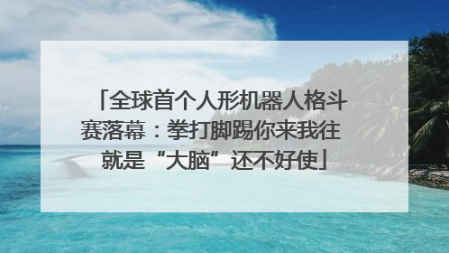 全球首个人形机器人格斗赛落幕：拳打脚踢你来我往 就是“大脑”还不好使