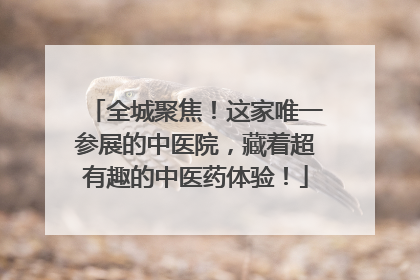 全城聚焦！这家唯一参展的中医院，藏着超有趣的中医药体验！