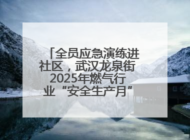 全员应急演练进社区，武汉龙泉街2025年燃气行业“安全生产月”宣传活动举行