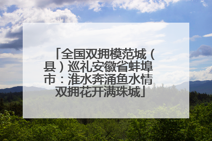 全国双拥模范城（县）巡礼安徽省蚌埠市：淮水奔涌鱼水情 双拥花开满珠城