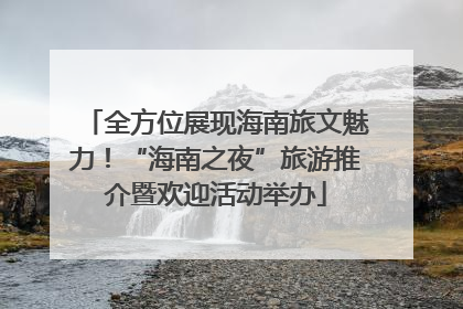 全方位展现海南旅文魅力！“海南之夜”旅游推介暨欢迎活动举办