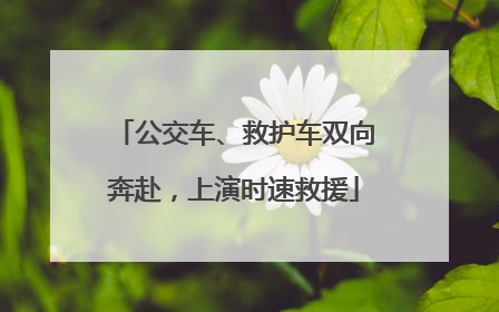 公交车、救护车双向奔赴，上演时速救援