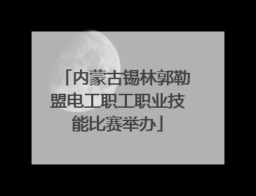 内蒙古锡林郭勒盟电工职工职业技能比赛举办