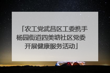 农工党武昌区工委携手杨园街道四美塘社区党委开展健康服务活动