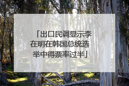 出口民调显示李在明在韩国总统选举中得票率过半
