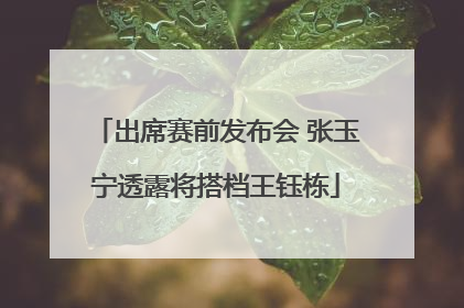 出席赛前发布会 张玉宁透露将搭档王钰栋