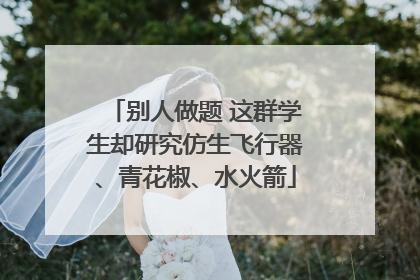 别人做题 这群学生却研究仿生飞行器、青花椒、水火箭