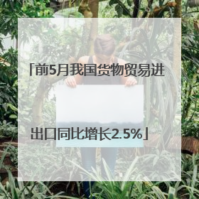前5月我国货物贸易进出口同比增长2.5%