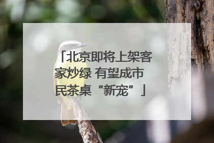 北京即将上架客家炒绿 有望成市民茶桌“新宠”