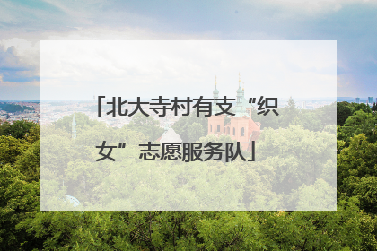 北大寺村有支“织女”志愿服务队