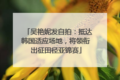 吴艳妮发自拍：抵达韩国适应场地，将领衔出征田径亚锦赛