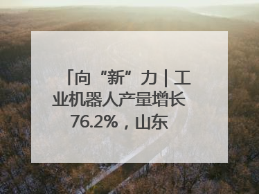 向“新”力｜工业机器人产量增长76.2%，山东因地制宜发展新质生产力