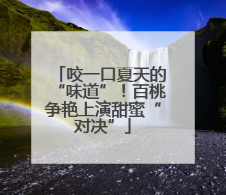咬一口夏天的“味道”！百桃争艳上演甜蜜“对决”