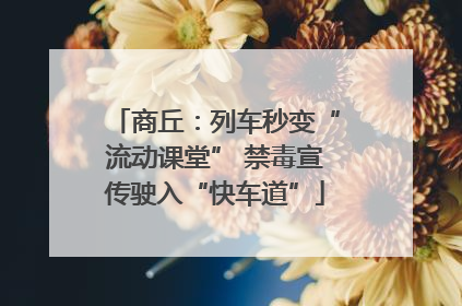 商丘：列车秒变“流动课堂” 禁毒宣传驶入“快车道”