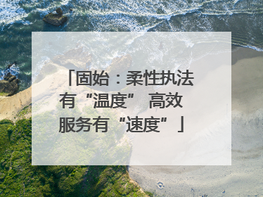 固始：柔性执法有“温度” 高效服务有“速度”