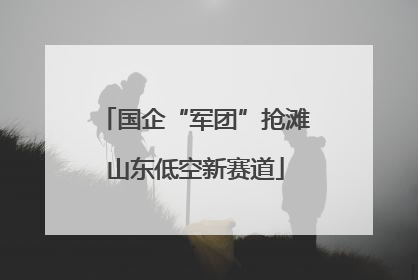 国企“军团”抢滩山东低空新赛道