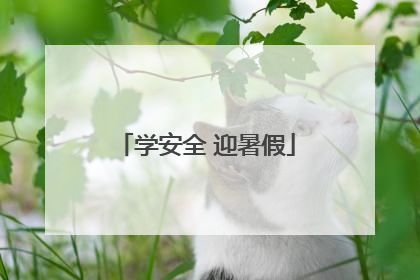 学安全 迎暑假