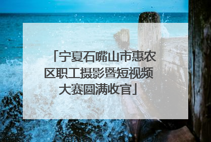 宁夏石嘴山市惠农区职工摄影暨短视频大赛圆满收官
