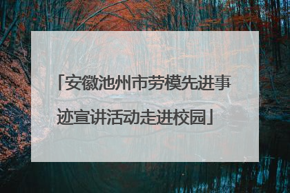 安徽池州市劳模先进事迹宣讲活动走进校园