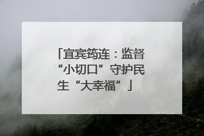宜宾筠连：监督“小切口”守护民生“大幸福”