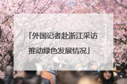 外国记者赴浙江采访推动绿色发展情况