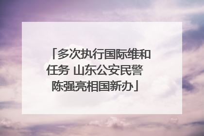 多次执行国际维和任务 山东公安民警陈强亮相国新办
