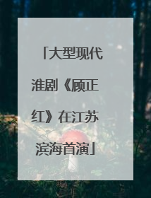 大型现代淮剧《顾正红》在江苏滨海首演