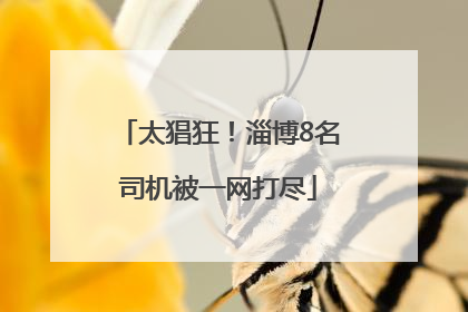 太猖狂！淄博8名司机被一网打尽