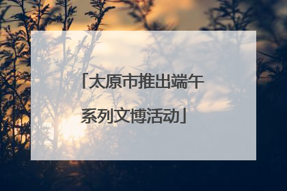 太原市推出端午系列文博活动
