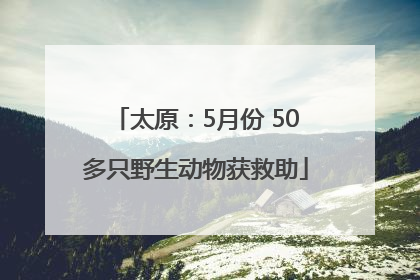 太原：5月份 50多只野生动物获救助