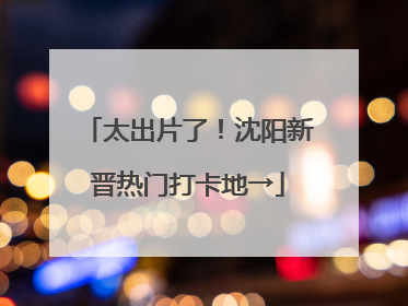 太出片了！沈阳新晋热门打卡地→