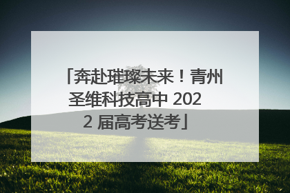 奔赴璀璨未来！青州圣维科技高中 2022 届高考送考