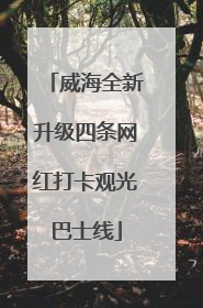 威海全新升级四条网红打卡观光巴士线