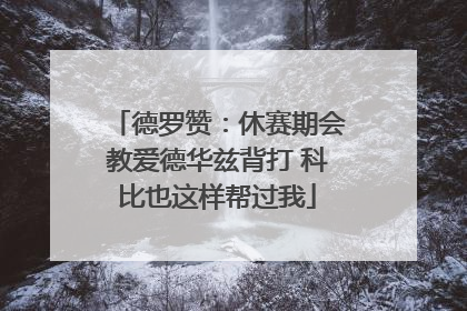 德罗赞：休赛期会教爱德华兹背打 科比也这样帮过我