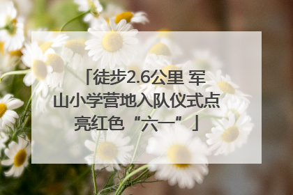 徒步2.6公里 军山小学营地入队仪式点亮红色“六一”