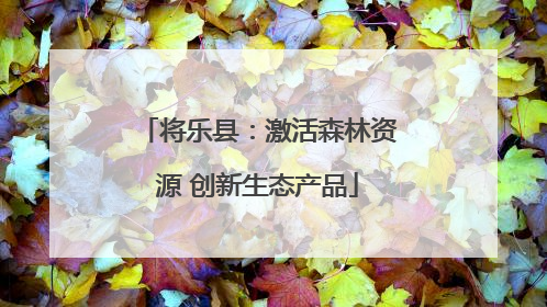 将乐县：激活森林资源 创新生态产品
