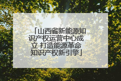 山西省新能源知识产权运营中心成立 打造能源革命知识产权新引擎
