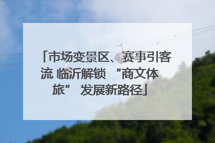 市场变景区、赛事引客流 临沂解锁 “商文体旅” 发展新路径
