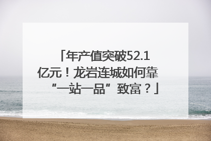 年产值突破52.1亿元！龙岩连城如何靠“一站一品”致富？