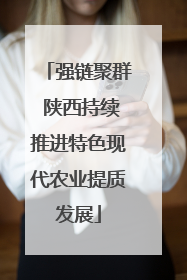 强链聚群 陕西持续推进特色现代农业提质发展