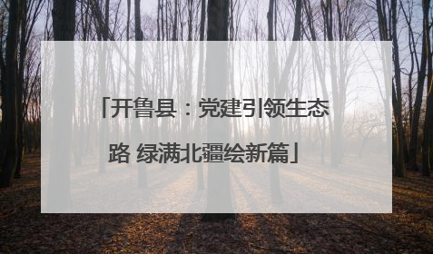 开鲁县：党建引领生态路 绿满北疆绘新篇