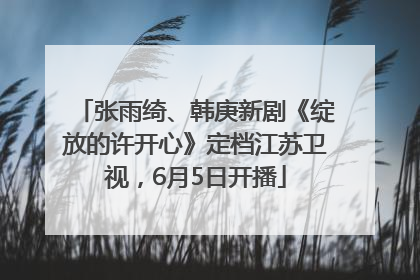 张雨绮、韩庚新剧《绽放的许开心》定档江苏卫视，6月5日开播