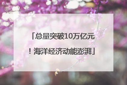 总量突破10万亿元！海洋经济动能澎湃