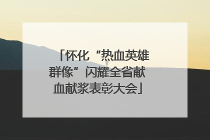 怀化“热血英雄群像”闪耀全省献血献浆表彰大会