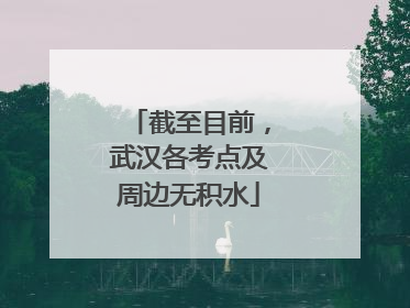 截至目前，武汉各考点及周边无积水