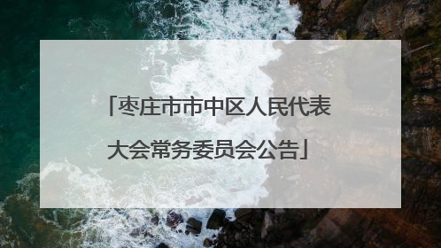 枣庄市市中区人民代表大会常务委员会公告