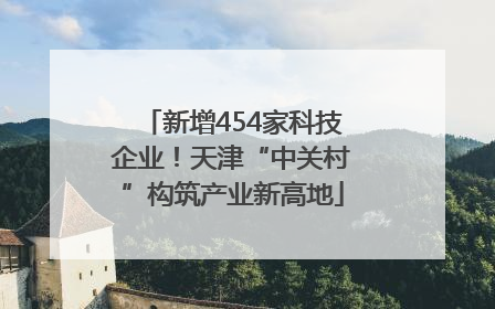 新增454家科技企业！天津“中关村”构筑产业新高地