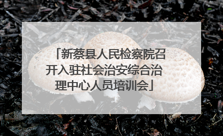 新蔡县人民检察院召开入驻社会治安综合治理中心人员培训会
