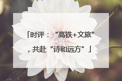 时评：“高铁+文旅”，共赴“诗和远方”